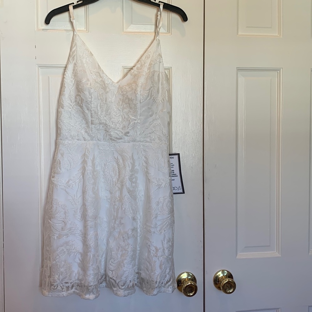 White dress with sparkle pattern